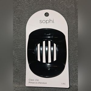Sophi Flat Black Hair Claw Clip BNIB